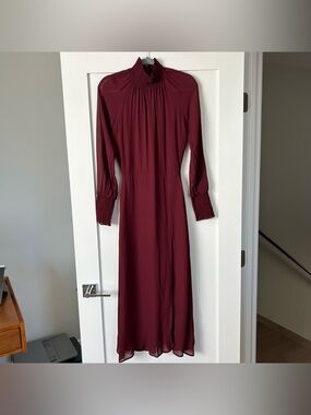 Reformation Midi Dress Burgundy Size 2